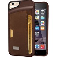 Silk iPhone 6/6s Wallet Case - Q Card CASE [Genuine Leather Slim Protective CM4 Credit Card Cover] - Wallet Slayer Vol.2 - Brown Leather
