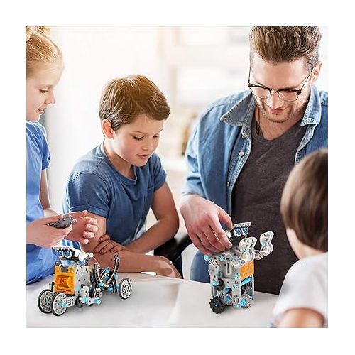  Sillbird STEM 12-in-1 Education Solar Robot Toys for Boys Ages 8-13, DIY Building Science Experiment Kit Birthday Gifts for Kids 8 9 10 11 12 13 Years Old, Solar Powered by The Sun