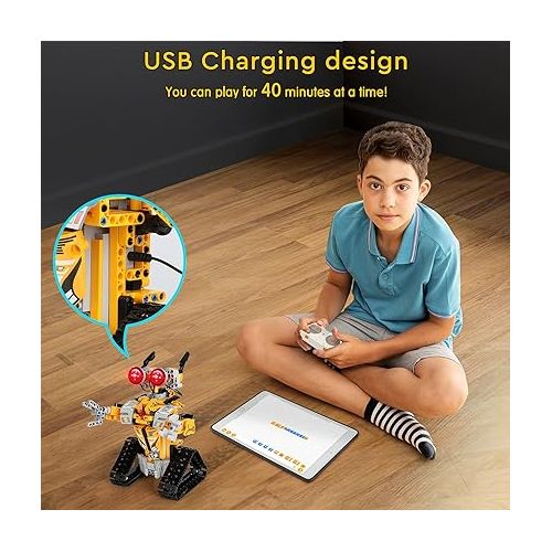  Sillbird STEM Projects for Kids Ages 8-12, Remote & APP Controlled Robot Building kit Toys Gifts for Boys Girls Age 8 9 10 11 12-15 (468 Pcs)