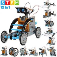 [아마존베스트]Sillbird STEM 12-in-1 Education Solar Robot Toys -190 Pieces DIY Building Science Experiment Kit for Kids Aged 8-10 and Older,Solar Powered by The Sun