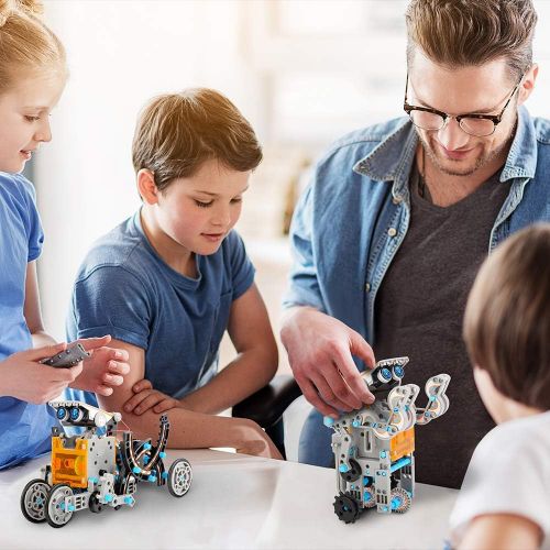  [아마존베스트]Sillbird STEM 12-in-1 Education Solar Robot Toys -190 Pieces DIY Building Science Experiment Kit for Kids Aged 8-10 and Older,Solar Powered by The Sun