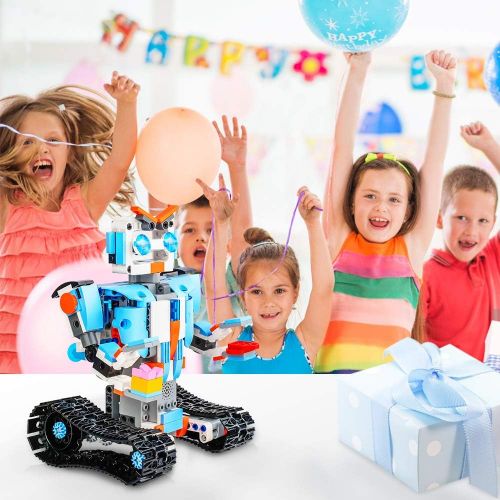  [아마존베스트]Sillbird STEM Building Blocks Robot for Kids- Remote Control Engineering Science Educational Building Toys Kits for 8,9-14 Year Old Boys and Girls