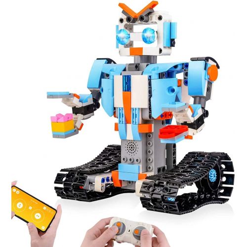  [아마존베스트]Sillbird STEM Building Blocks Robot for Kids- Remote Control Engineering Science Educational Building Toys Kits for 8,9-14 Year Old Boys and Girls