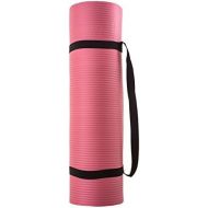 [아마존베스트]silly.con Fit & Fun 14013 Fitness and Yoga Mat with Carry Strap NBR Rubber Approx. 173 x 61 x 1 cm Pink