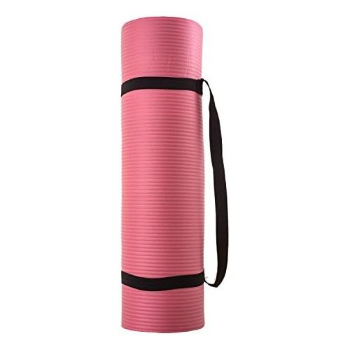  [아마존베스트]silly.con Fit & Fun 14013 Fitness and Yoga Mat with Carry Strap NBR Rubber Approx. 173 x 61 x 1 cm Pink