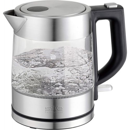  Silva-Homeline KL-G 2001 Glas Edelstahl Wasserkocher 1 Liter, 2200