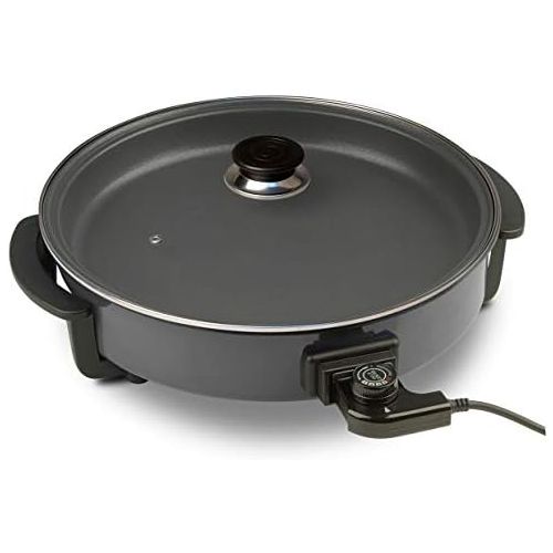  [아마존베스트]Silva-Homeline PPF 1503A Party Pan with Glass Lid for Cooking, Roasting, Steaming, Defrosting and Keeping Warm, Diameter 32 cm, 1500 W