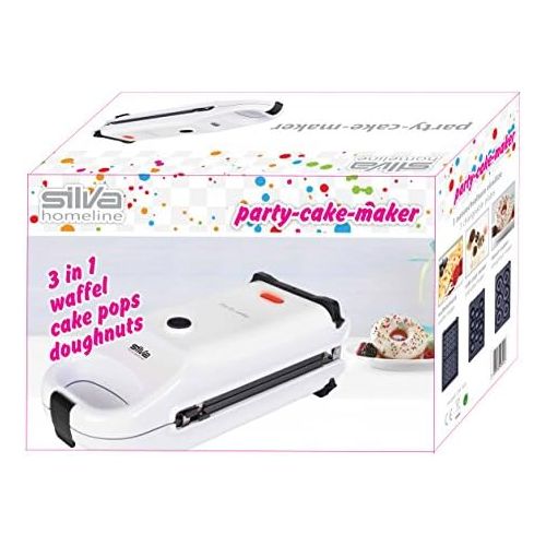  [아마존베스트]Silva-Homeline cm 303 cm 303 Donuts/Waffle & Cake Pop Maker, Stainless Steel & Plastic, White