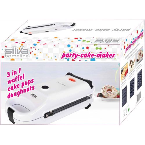  [아마존베스트]Silva-Homeline cm 303 cm 303 Donuts/Waffle & Cake Pop Maker, Stainless Steel & Plastic, White