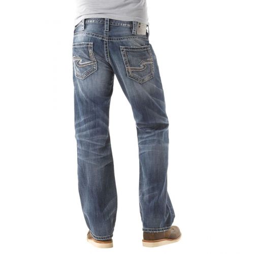  Silver Jeans Co. Mens Zac Relaxed Fit Straight Leg Jeans