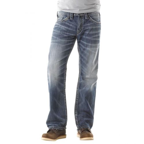  Silver Jeans Co. Mens Zac Relaxed Fit Straight Leg Jeans