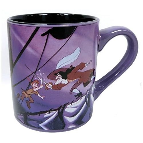 디즈니 Silver Buffalo PP032 Disney Peter Pan Ceramic Mug, 14 oz, Multicolor