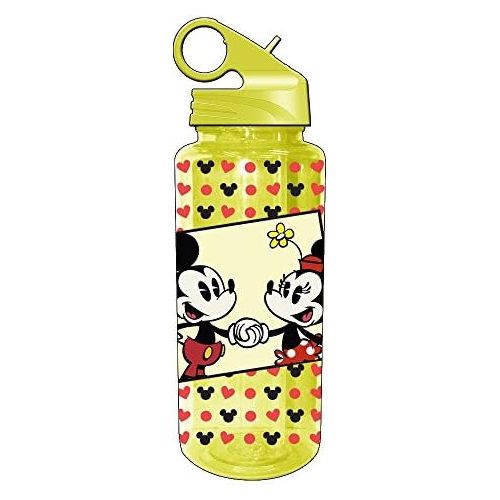 디즈니 [아마존베스트]Silver Buffalo DL1164 Disney Mickey and Minnie Mouse Tritan Water Bottle, 20-Ounces