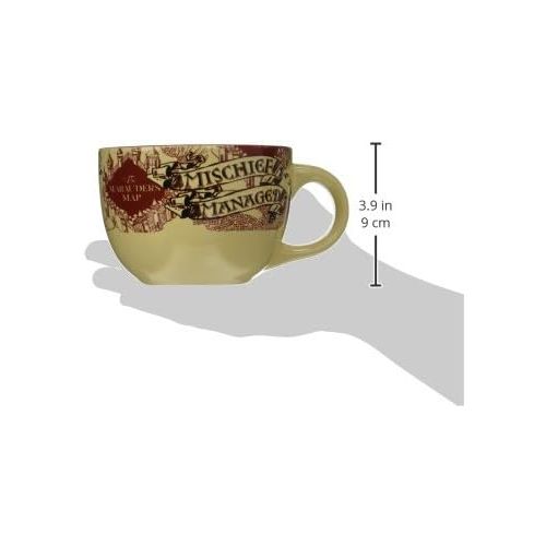  [아마존베스트]Silver Buffalo Harry Potter The Prisoner of Azkaban Mischief Managed Ceramic Soup Mug, 24-Ounces