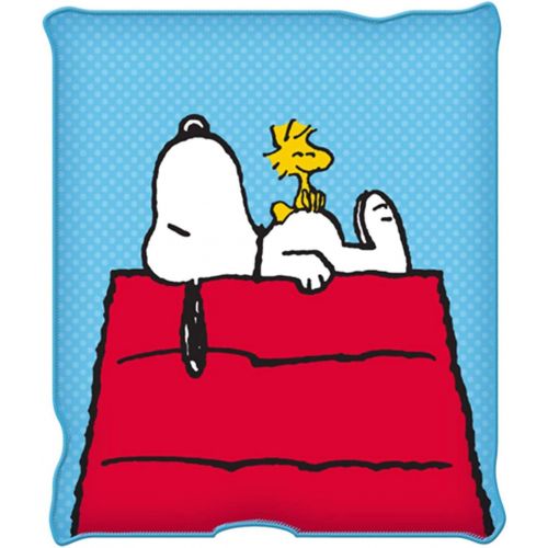  [무료배송]Silver Buffalo Peanuts Snoopy Micro-Plush Throw Blanket, 45 x 60-Inch, Blue and red