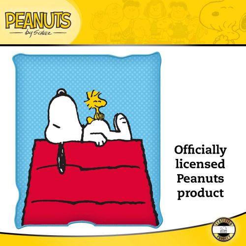  [무료배송]Silver Buffalo Peanuts Snoopy Micro-Plush Throw Blanket, 45 x 60-Inch, Blue and red