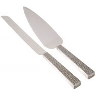 Silver Glitter Galore NCKS1 flatware-cake-knives, 11 Cake Server & 13 Cake Knife, Silver Glitter Galore