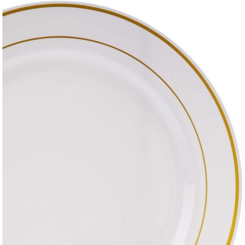  Silver Spoons GOLD PLASTIC PLATES | 20 Dinner Plates | Golden Glare | 10.25