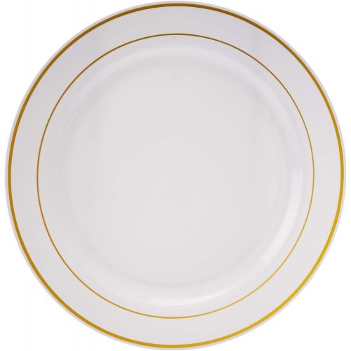  Silver Spoons GOLD PLASTIC PLATES | 20 Dinner Plates | Golden Glare | 10.25