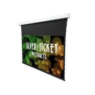 Silver Ticket Prodcuts MPT169135 Silver Ticket Products 135 16:9 4K / 8K Tab Tension Electric Projection Screen, Wall, Ceiling or Cable Mount (Matte White, 16:9, 135)