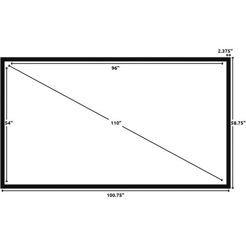  [아마존베스트]Silver Ticket Products STR-169110 Silver Ticket 4K Ultra HD Ready Cinema Format (6 Piece Fixed Frame) Projector Screen (16:9, 110, White Material)