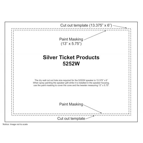  Silver Ticket Products 5252W Silver Ticket in-Wall in-Ceiling Speaker with Pivoting Tweeter (Dual 5.25 Inch in-Wall Center Channel)
