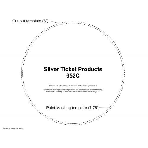  Silver Ticket Products 652C Silver Ticket in-Ceiling Speaker with Pivoting Tweeter (6.5 Inch in-Ceiling)