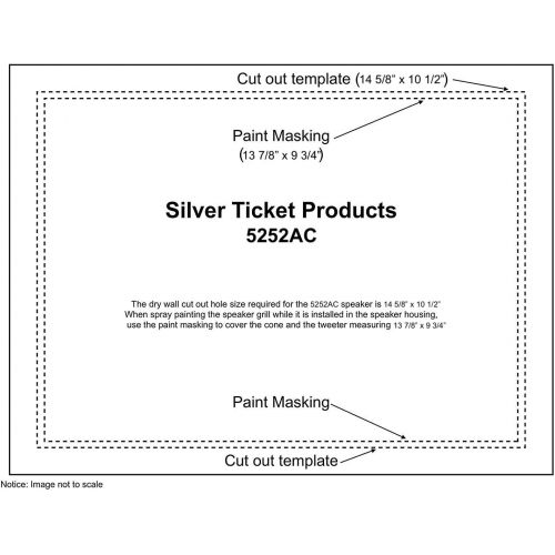  [아마존베스트]Silver Ticket Products 5252AC Silver Ticket in-Ceiling Speaker with Pivoting Full Speaker Adjustable Angle Woofers and Tweeter (Dual 5.25 Inch in-Ceiling Center Channel)
