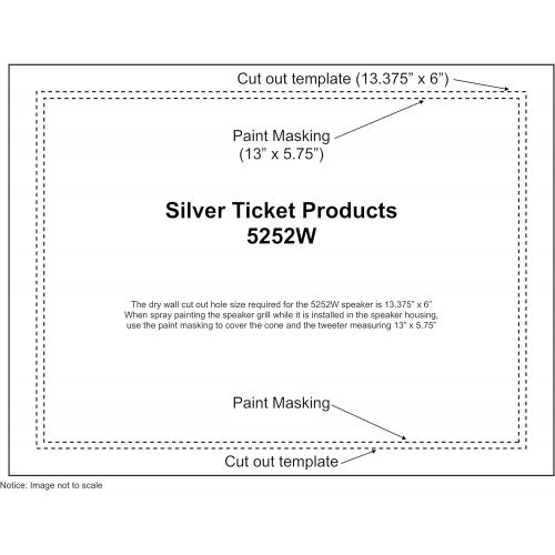  Silver Ticket Products 5252W Silver Ticket in-Wall Speaker with Pivoting Tweeter (Dual 5.25 Inch in-Wall Center Channel)