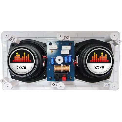  Silver Ticket Products 5252W Silver Ticket in-Wall Speaker with Pivoting Tweeter (Dual 5.25 Inch in-Wall Center Channel)