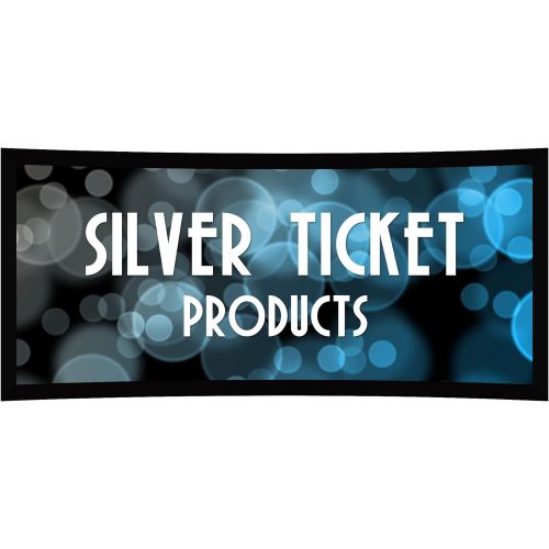  Silver Ticket Products STC-125-WAB Silver Ticket Curved Frame 2.35:1 4K Ultra HD Ready Cinema Format (6 Piece Fixed Frame) Projector Screen (2.35:1, 125, Woven Acoustic Material)
