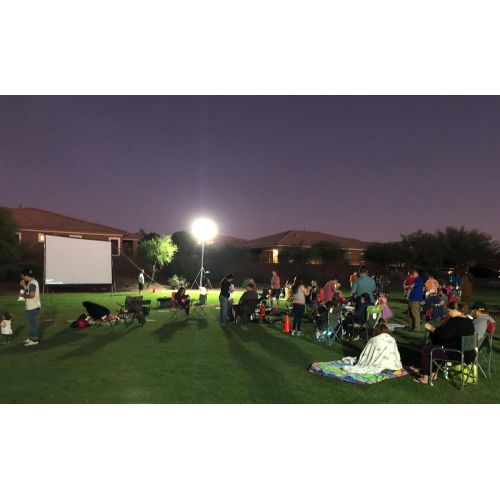  Silver Ticket Products STO-169144 Silver Ticket IndoorOutdoor 144 Diagonal 16:9 4K Ultra HD Ready HDTV Movie Projector Screen Front Projection White Material with Black Back (STO 16:9, 144)