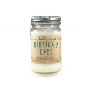 SilverDollarCandleCo Birthday Cake Scented Candle 16oz Mason Jar, gift for women, Cake candle, Birthday gift, Soy Wax Candle, Unique Candle, soy scented candle