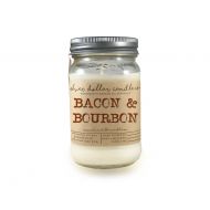 SilverDollarCandleCo 16oz Bacon & Bourbon Scented Candle, Gift for him, boyfriend gifts, Fathers Day, Man Candle, Husband gift, Gifts for him, Fathers Day Gift