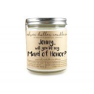 SilverDollarCandleCo PERSONALIZED Maid of Honor Gift | Will you be my Maid of Honor gift, Bridesmaids Candle, Maid of Honor proposal, soy candle, Maid of Honor