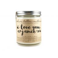 SilverDollarCandleCo I Love you - Personalized 8oz Soy Candle | Valentines Day, girlfriend gift, gifts for her, anniversary gift, soy candles, mothers day