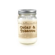 SilverDollarCandleCo Cedar & Tobacco 16oz Scented Candle, Fall Decor, Mason Jar Candles, Winter scents, Thanksgiving gift, Christmas candles, christmas gifts