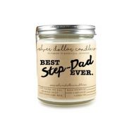 SilverDollarCandleCo Unique 8oz Candle Step-Dad Fathers Day Gift | Step Dad Gift, Best Step Dad Ever, Step Dad Gift idea, Fathers Day,Step-father, step dad gift