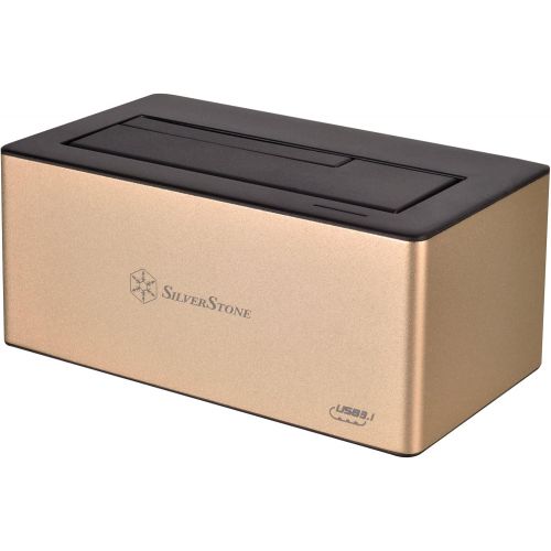  SilverStone Technology External Hard Drive Docking Station Supports One 2.5 or 3.5 Drive RL-TS11G-C
