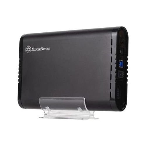  SilverStone Technology SilverStone Tool-less Design Aluminum 3.5-Inch Hard Drive Enclosure with 5 Gbits USB 3.0 Super Speed Transfer Rate, TS07B (Black)