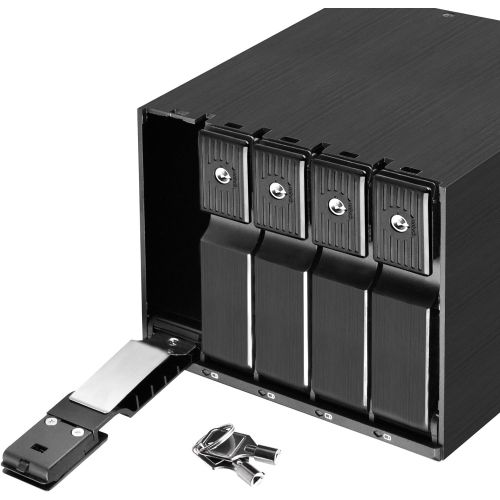  SilverStone Technology Hard Drive Enclosure Internal, 3 X 5.25 Inch to 5 X 3.5 Inch Hot-Swap SATA/SAS Hard Drive Cage, Up to 12Gbit/S Transfer Rate with All Aluminum Body (SST-FS30