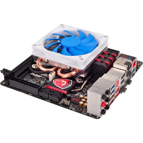  SilverStone Technology Silverstone Tek Low-Profile Heatsink CPU Cooler with 92mm PWM Fan, Two 6mm Heat Pipes, Intel LGA115511561150 and AMD AM2AM3FM1FM2 AR05