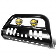 For Silverado/Sierra GMT K2XX 3 inches Black Bull Bar+6 inches Chrome Housing Amber Lens Fog Lights