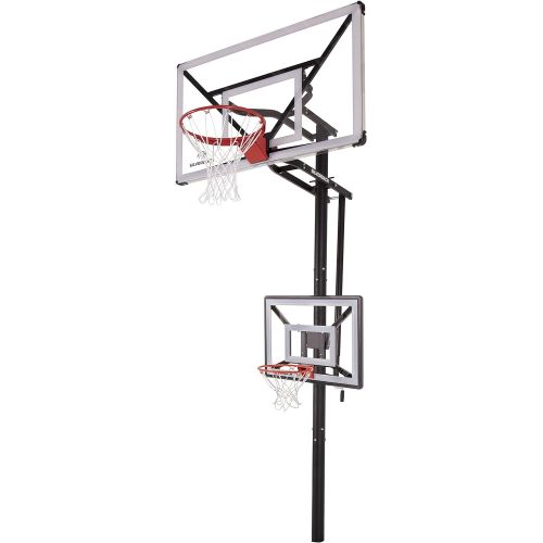  Silverback Junior Youth 33 Basketball Hoop with Lock ‘n Rock Mounting Technology Mounts to Round and Vertical Poles, Black (B8410W)