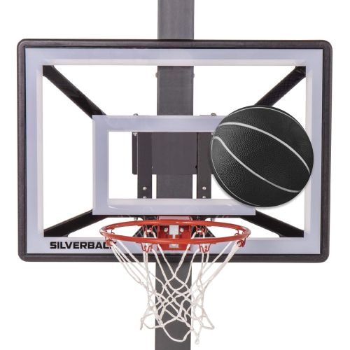  Silverback Junior Youth 33 Basketball Hoop with Lock ‘n Rock Mounting Technology Mounts to Round and Vertical Poles, Black (B8410W)