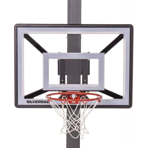  Silverback Junior Youth 33 Basketball Hoop with Lock ‘n Rock Mounting Technology Mounts to Round and Vertical Poles, Black (B8410W)