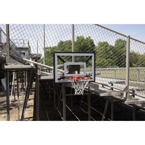  Silverback Junior Youth 33 Basketball Hoop with Lock ‘n Rock Mounting Technology Mounts to Round and Vertical Poles, Black (B8410W)