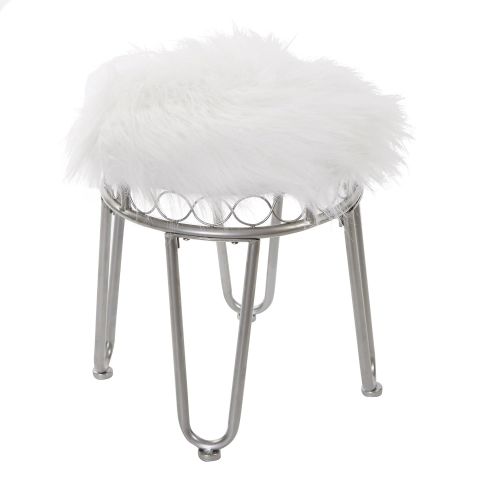  Silverwood Hannah Vanity Stool with Hairpin Legs