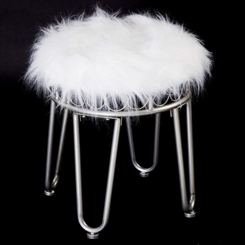  Silverwood Hannah Vanity Stool with Hairpin Legs