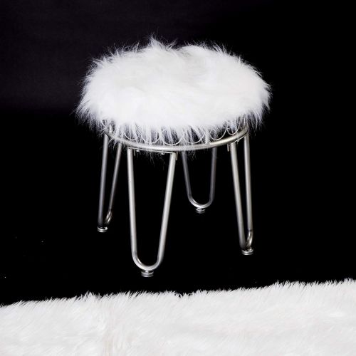  Silverwood Hannah Vanity Stool with Hairpin Legs